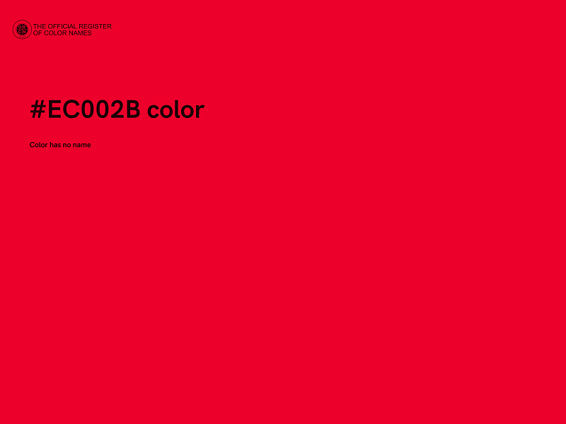 #EC002B color image