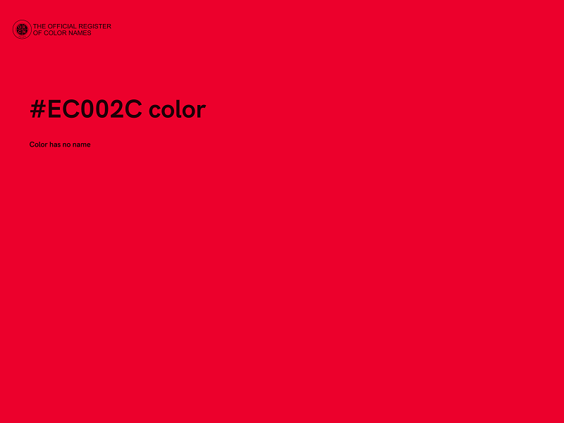 #EC002C color image