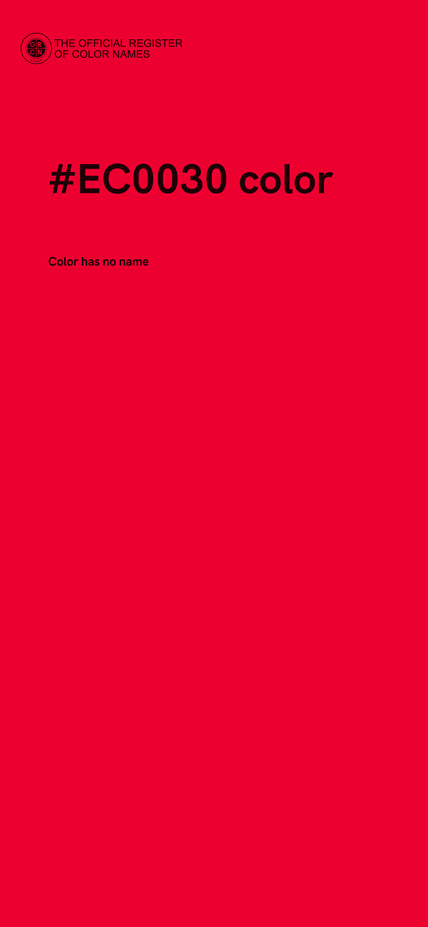 #EC0030 color image