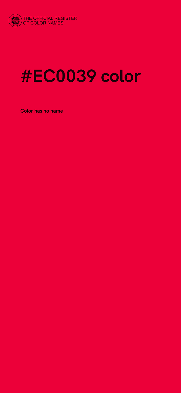 #EC0039 color image