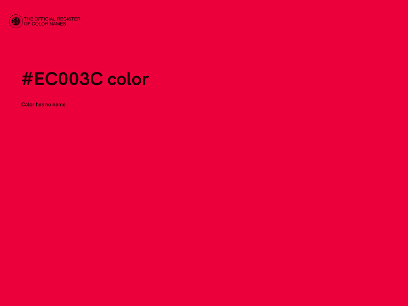 #EC003C color image