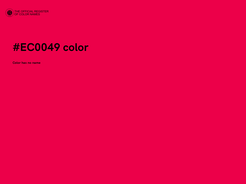 #EC0049 color image