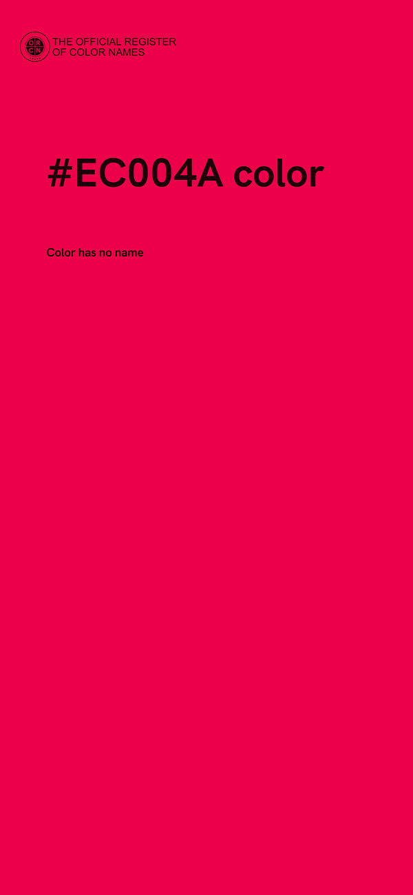 #EC004A color image