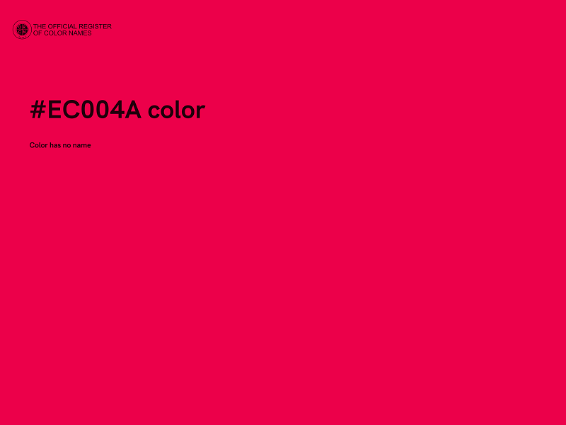 #EC004A color image