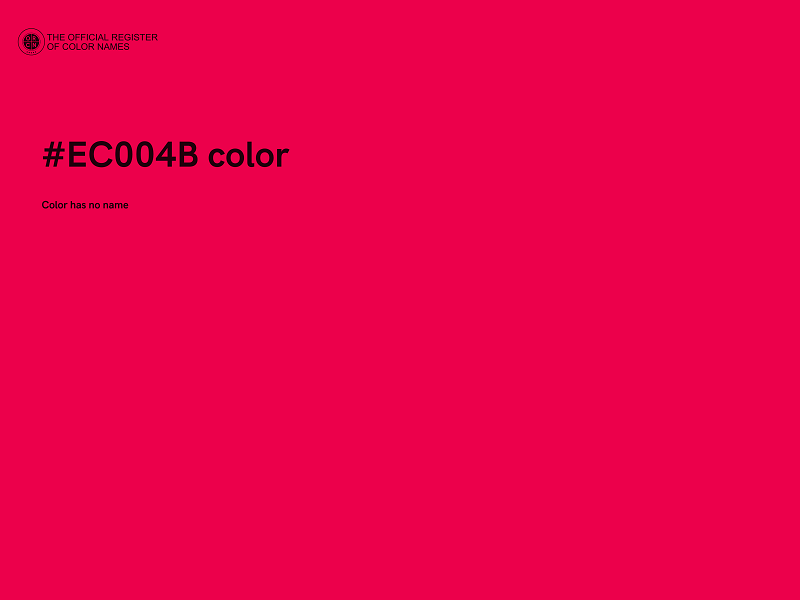 #EC004B color image