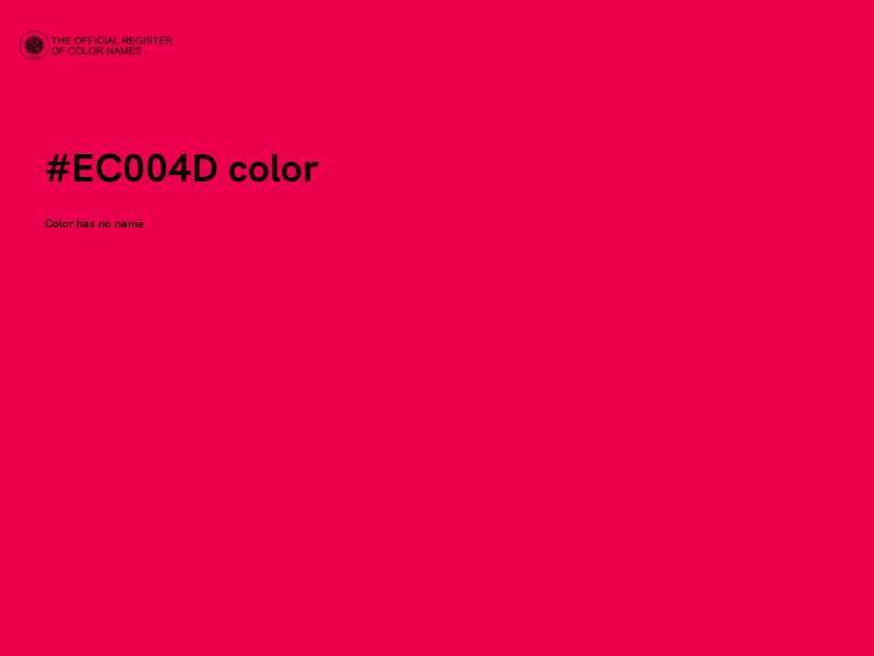 #EC004D color image