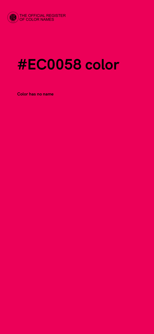 #EC0058 color image
