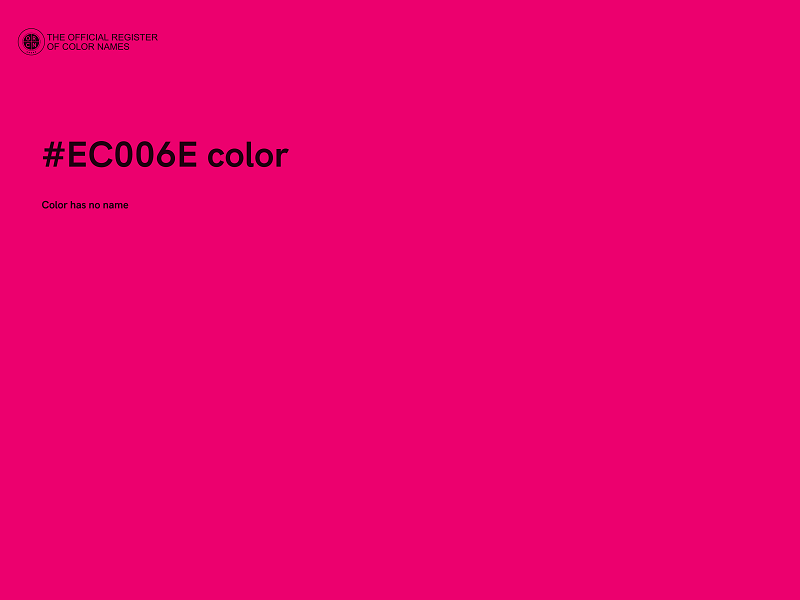 #EC006E color image
