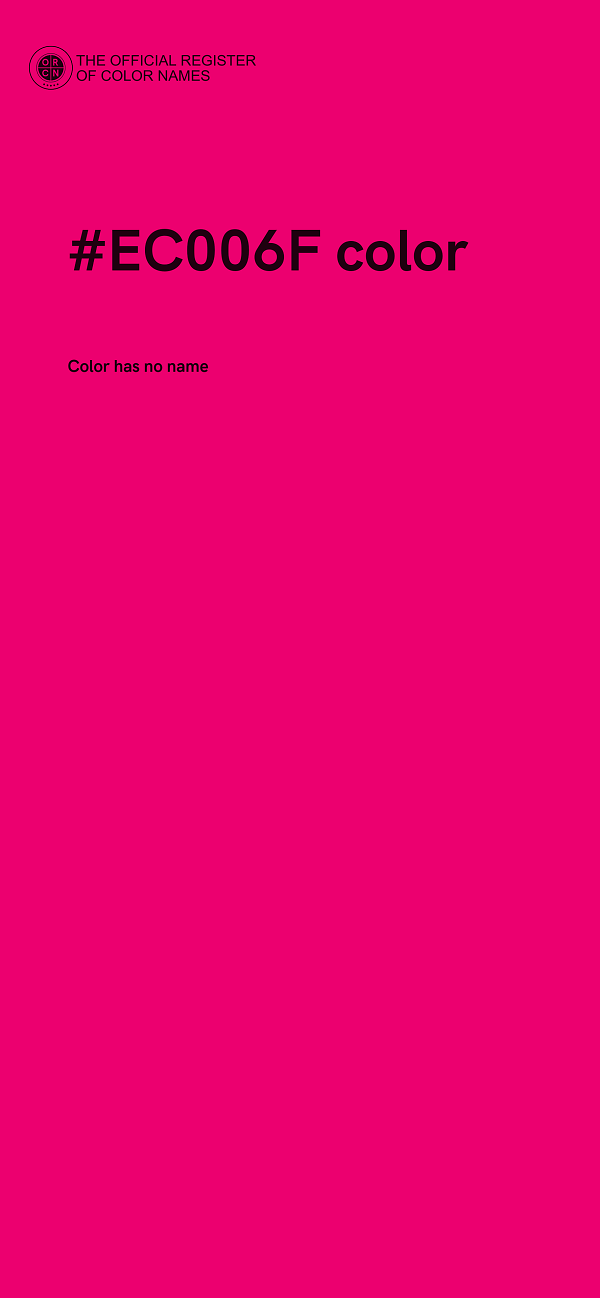 #EC006F color image