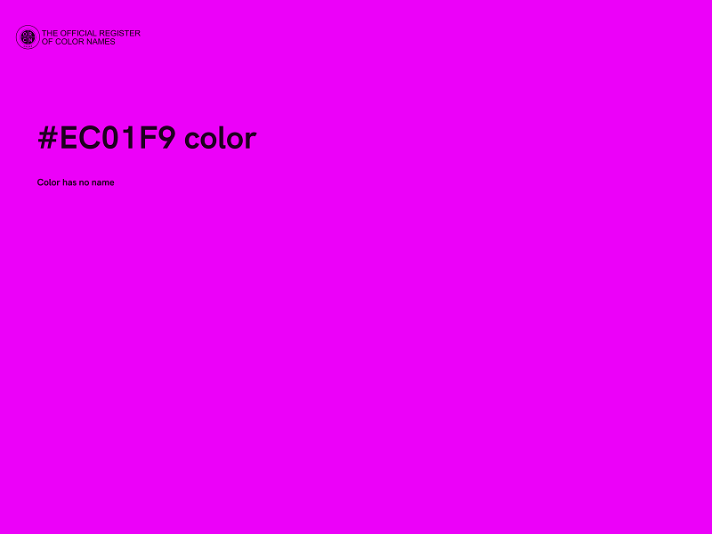 #EC01F9 color image