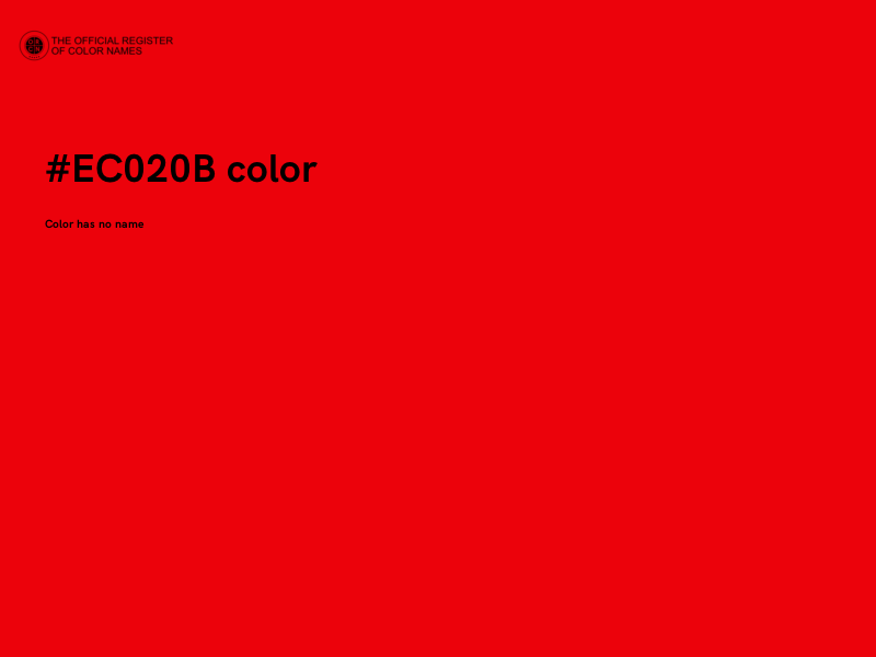 #EC020B color image