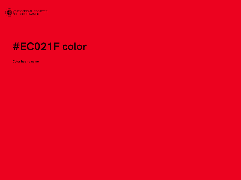 #EC021F color image