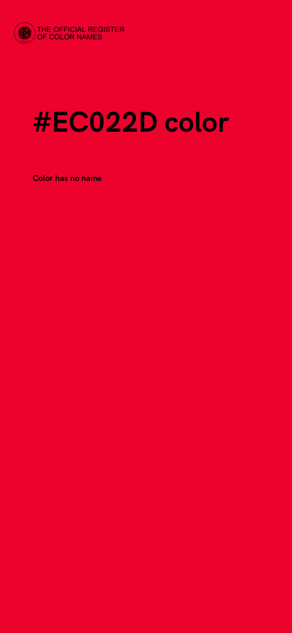 #EC022D color image