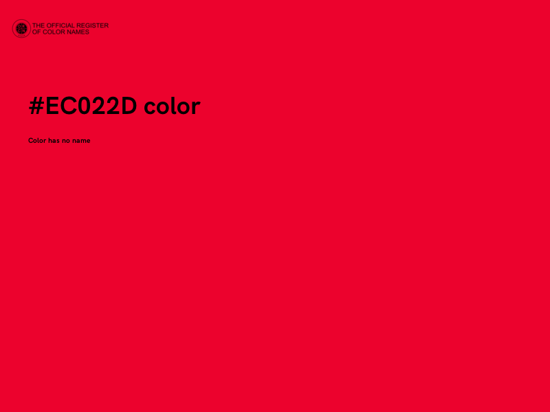 #EC022D color image