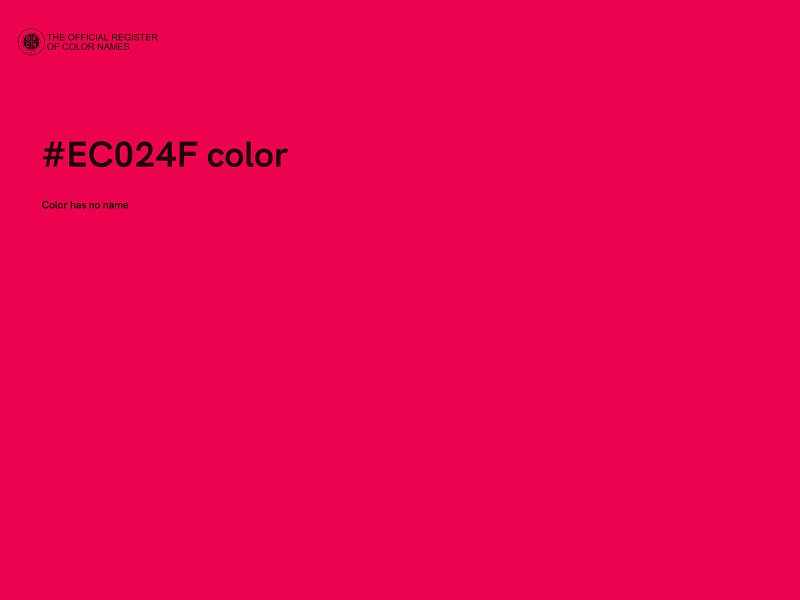 #EC024F color image