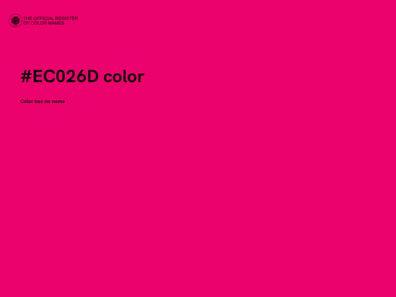 #EC026D color image