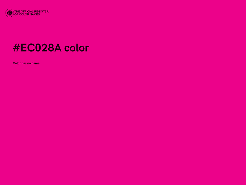 #EC028A color image