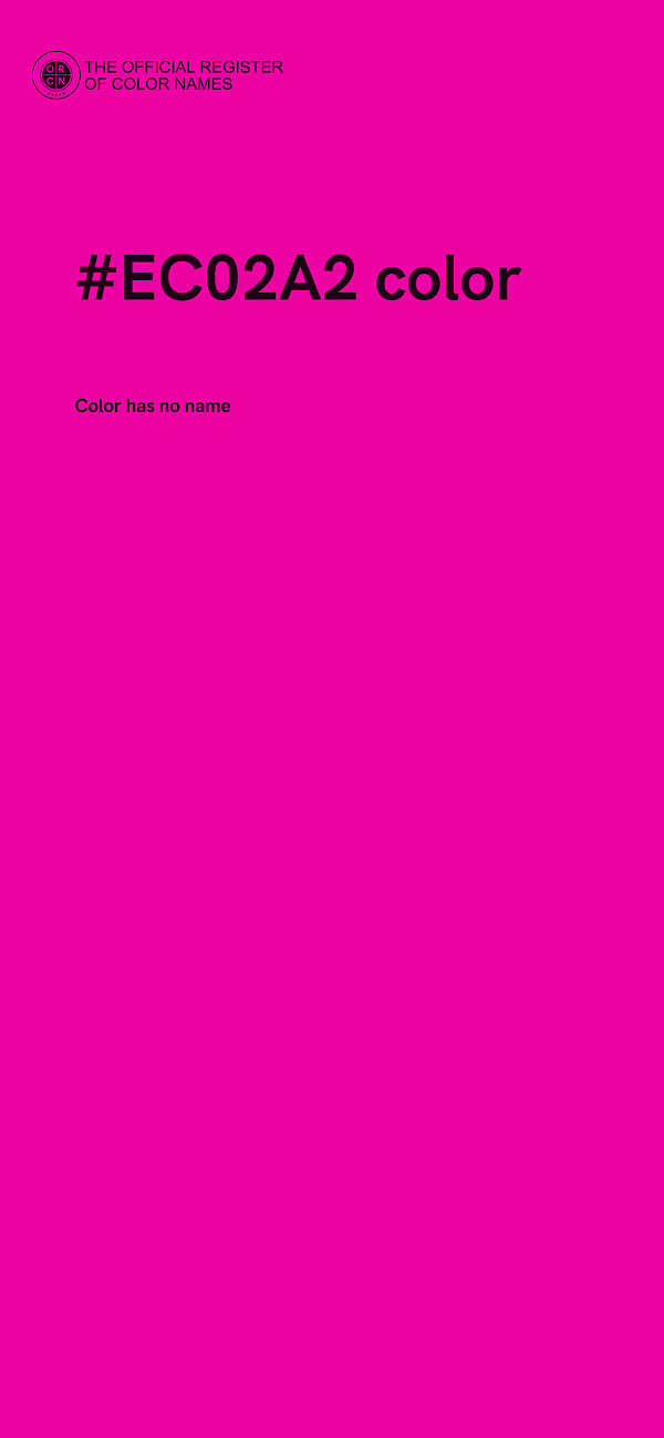 #EC02A2 color image