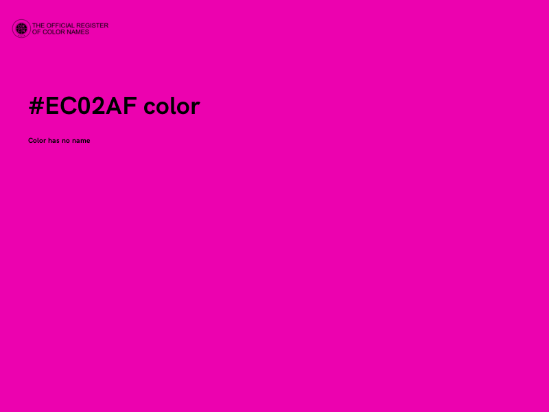 #EC02AF color image