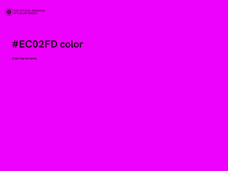 #EC02FD color image