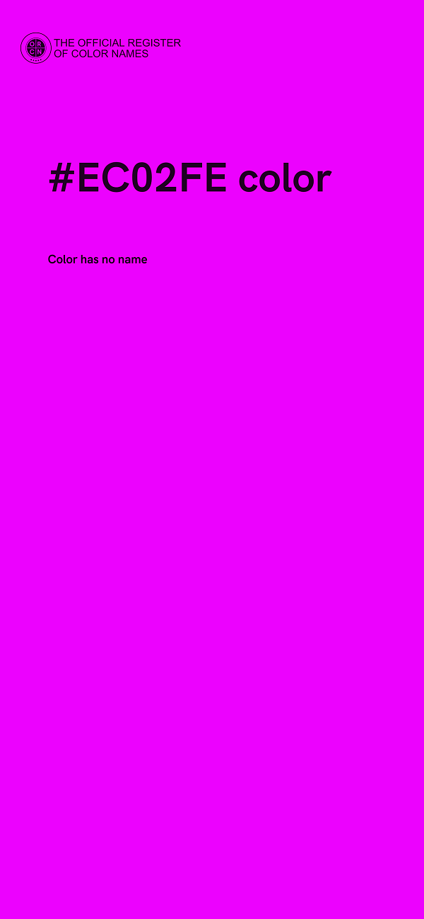 #EC02FE color image