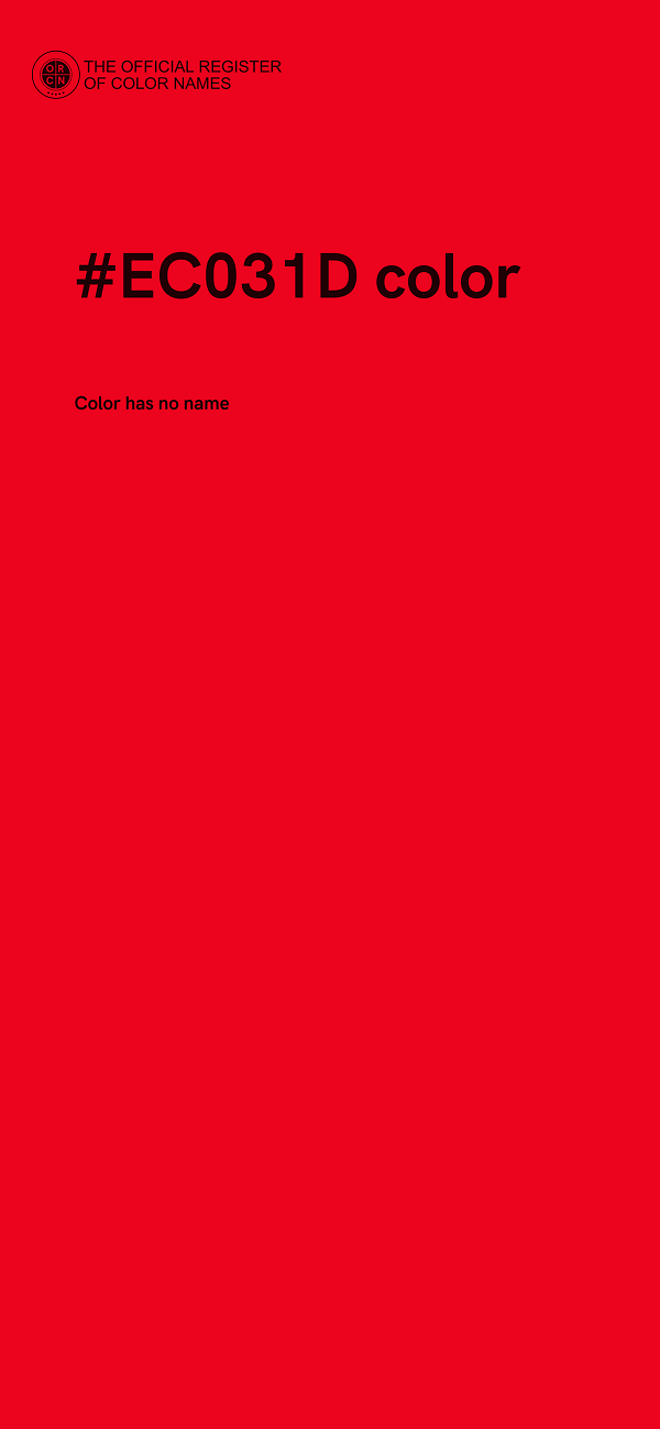 #EC031D color image