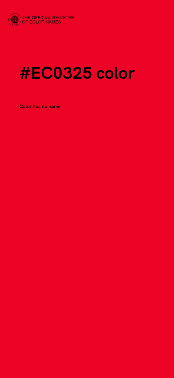 #EC0325 color image