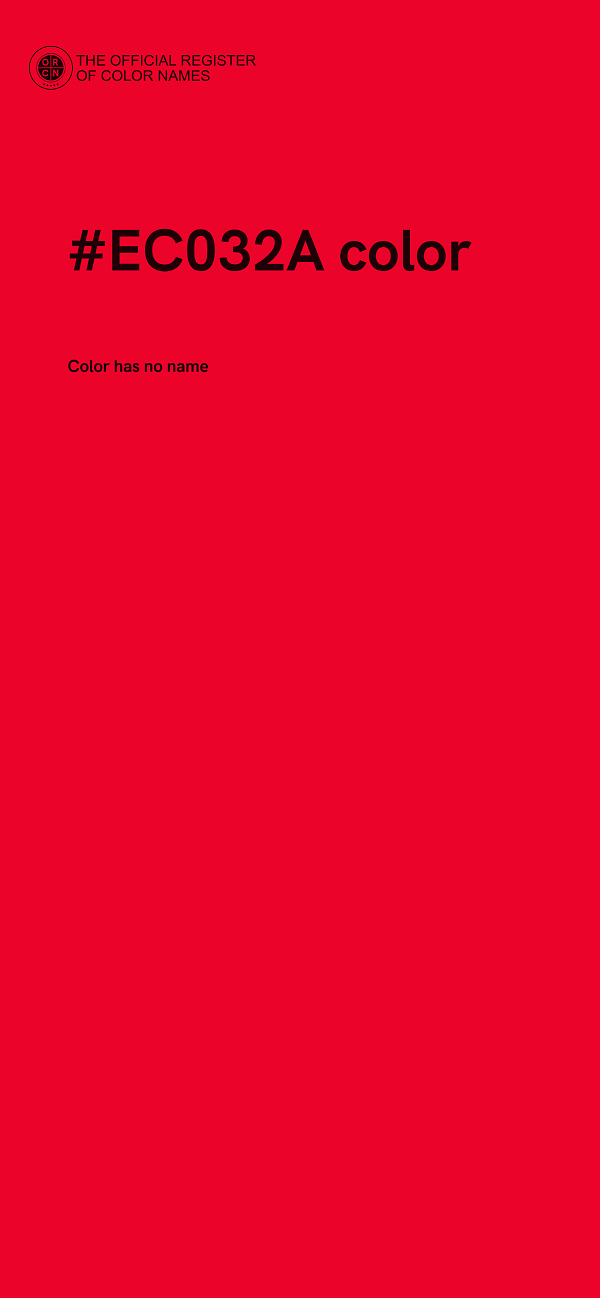 #EC032A color image