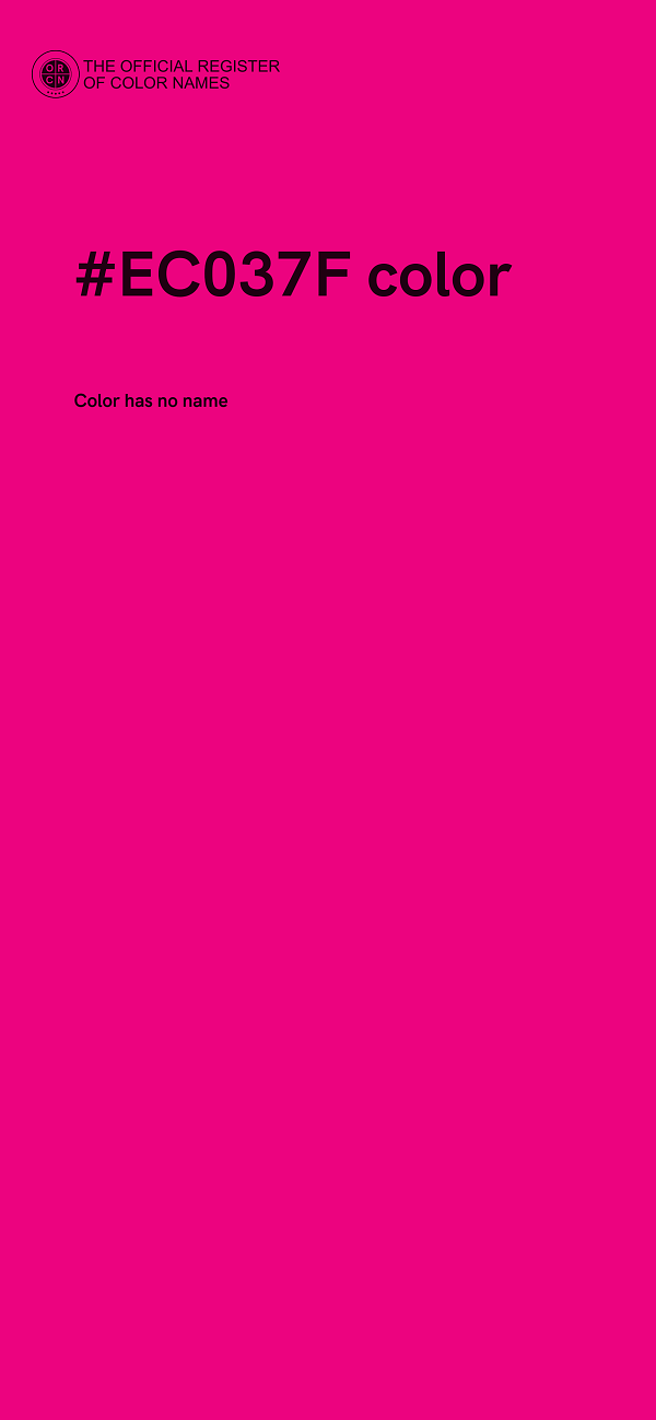 #EC037F color image