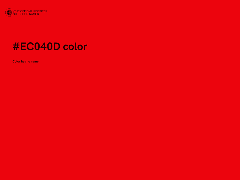 #EC040D color image