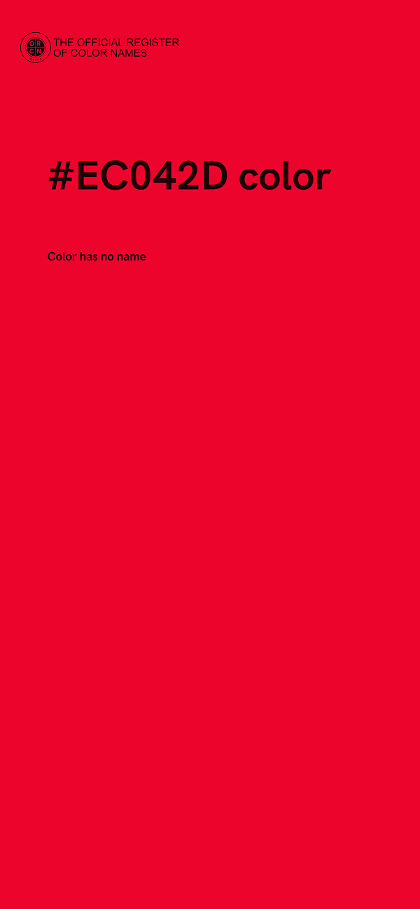 #EC042D color image