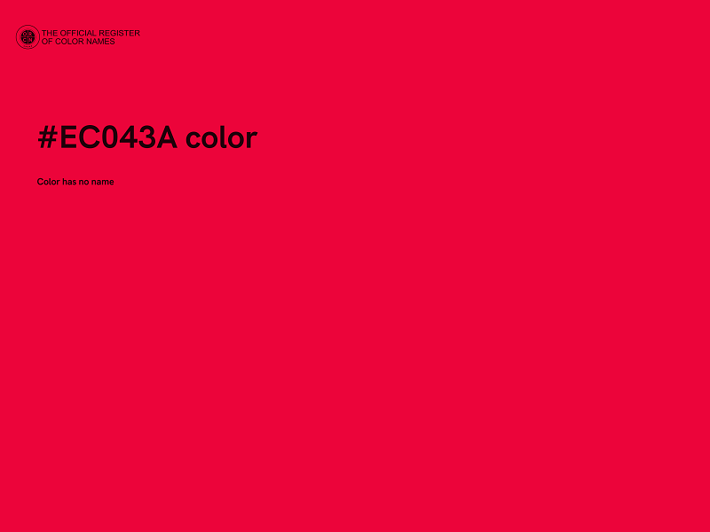 #EC043A color image