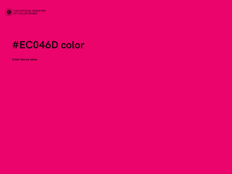 #EC046D color image