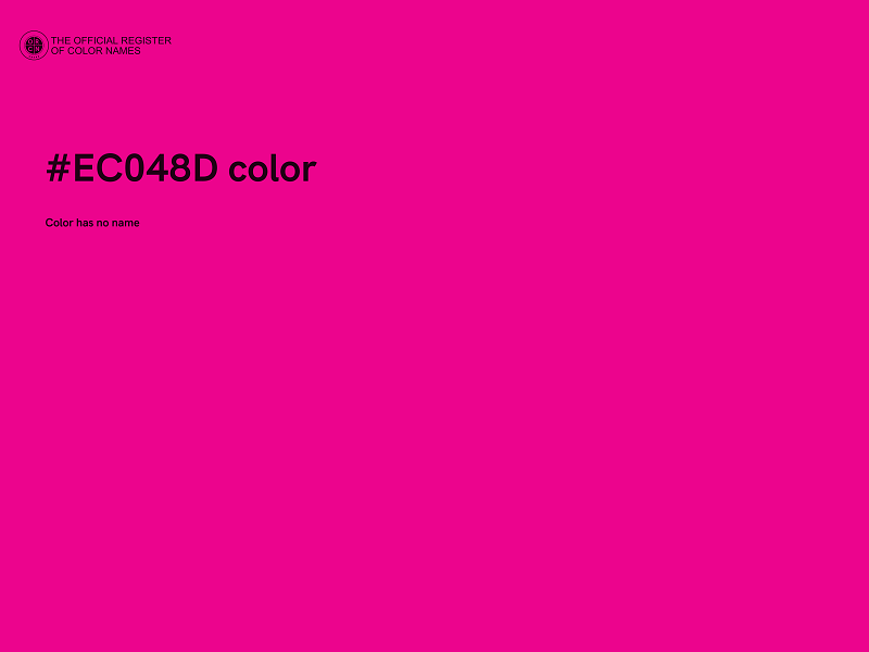 #EC048D color image