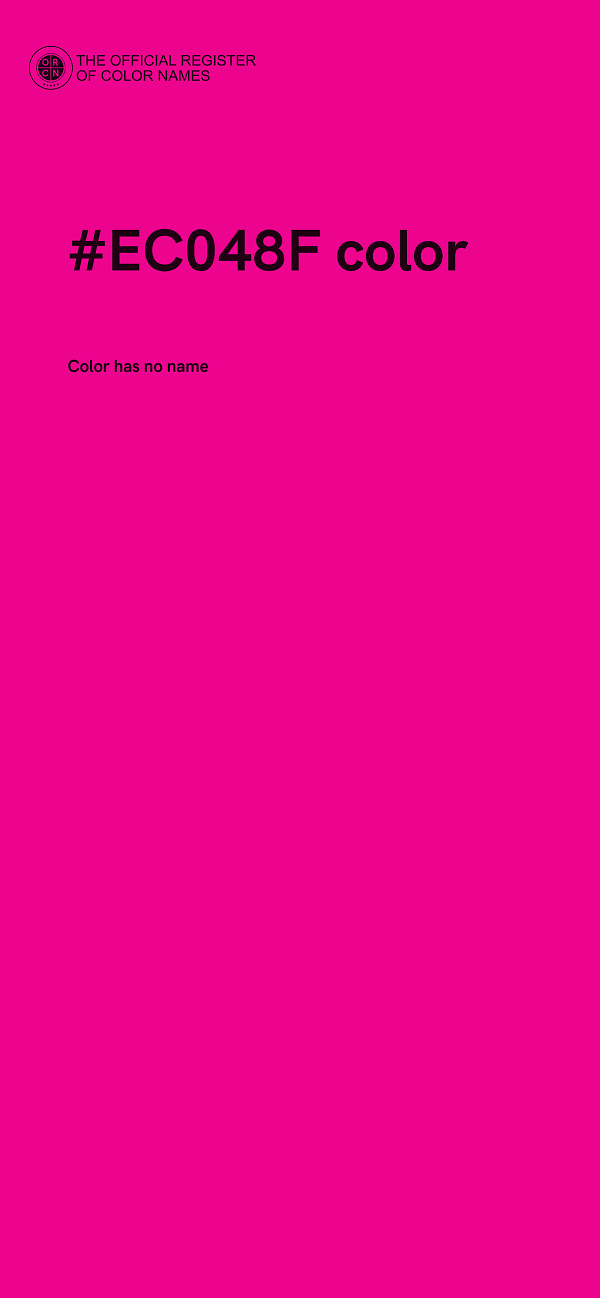 #EC048F color image