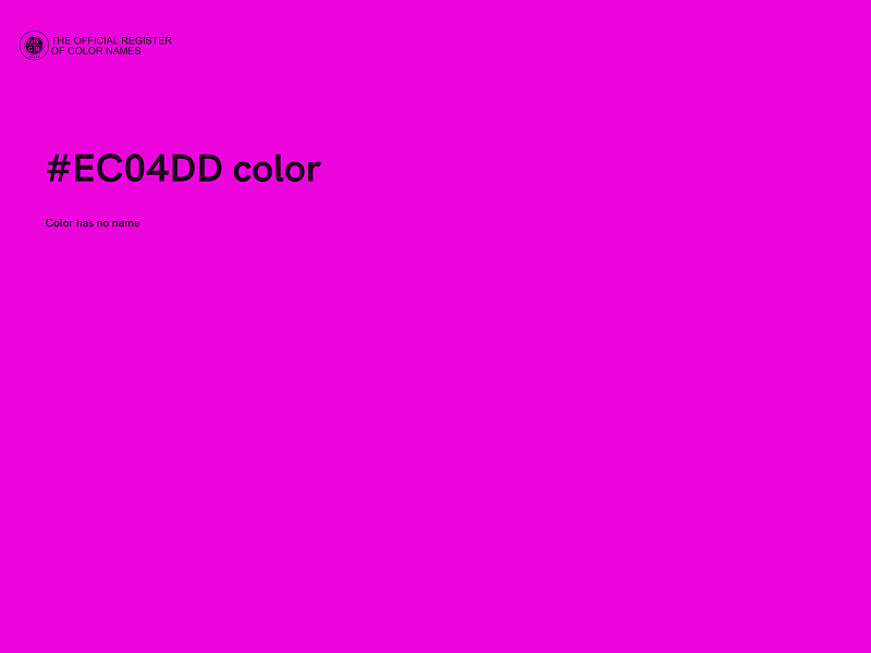 #EC04DD color image