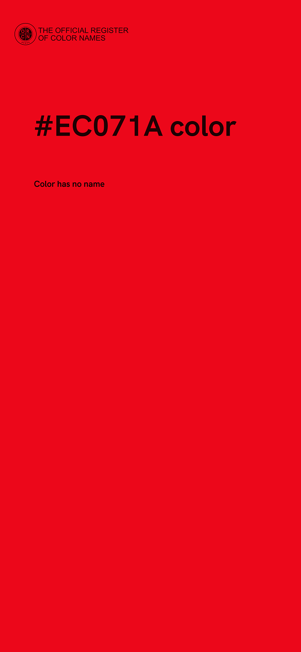 #EC071A color image
