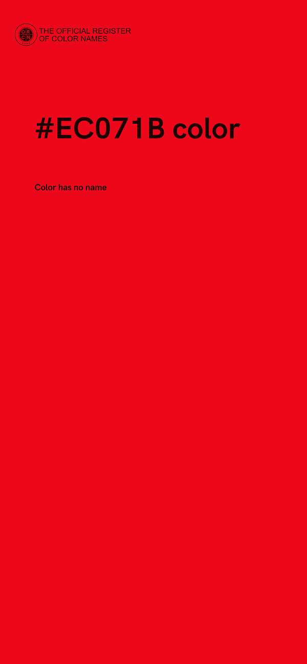 #EC071B color image