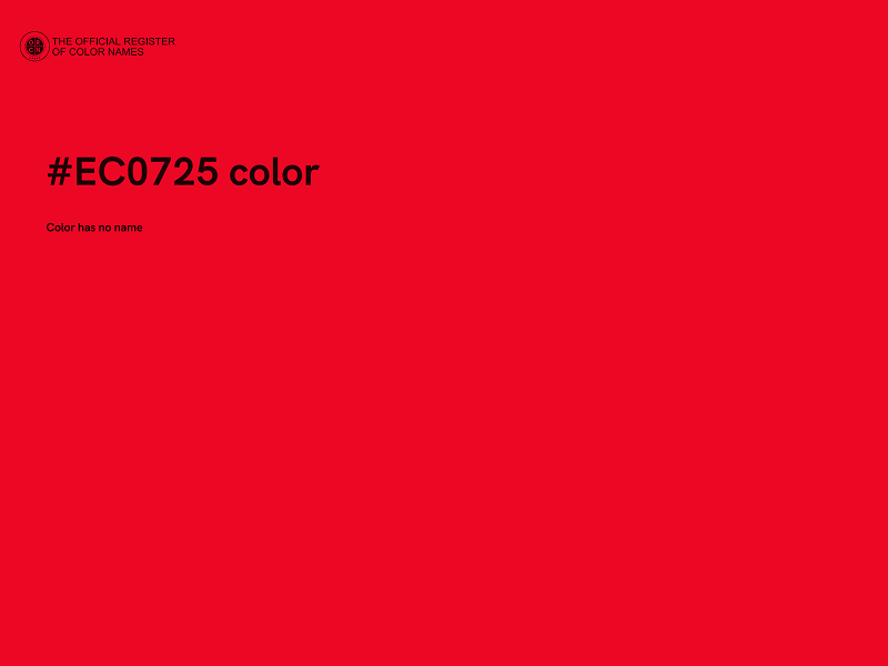 #EC0725 color image