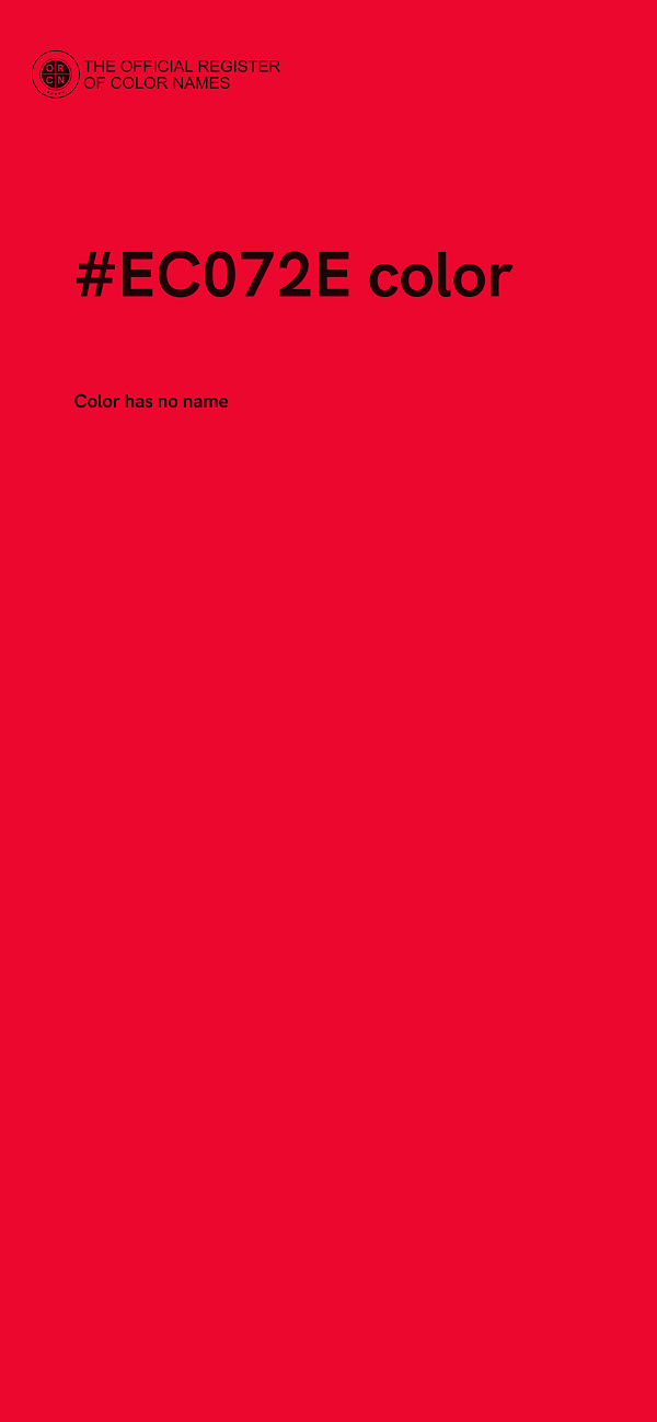 #EC072E color image