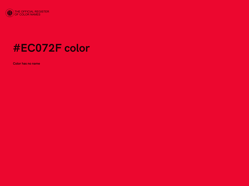 #EC072F color image