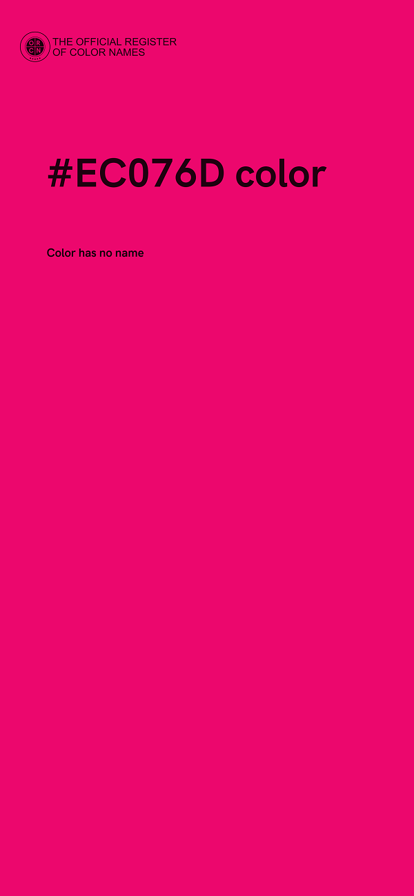 #EC076D color image