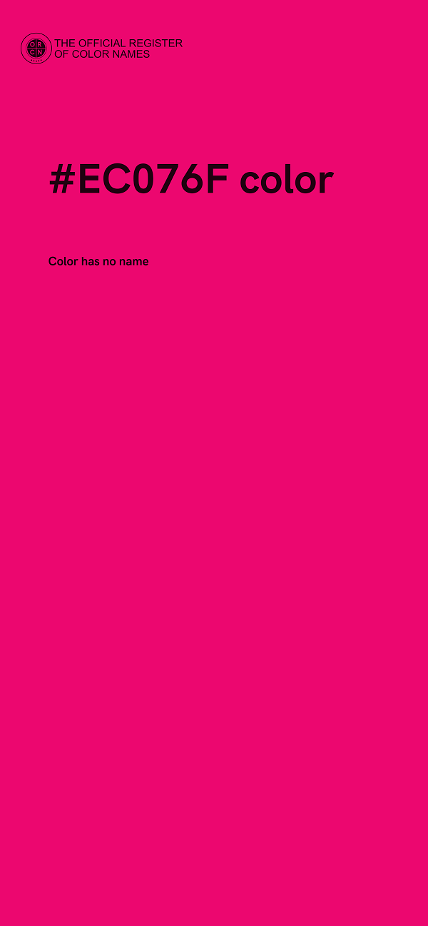 #EC076F color image