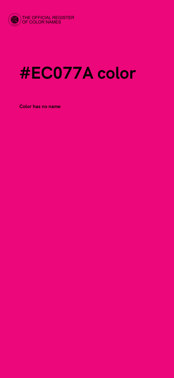 #EC077A color image