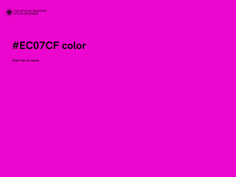 #EC07CF color image