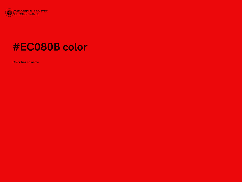 #EC080B color image