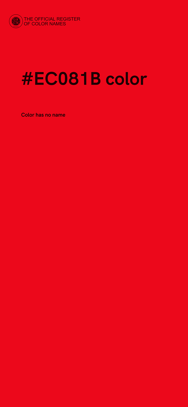 #EC081B color image
