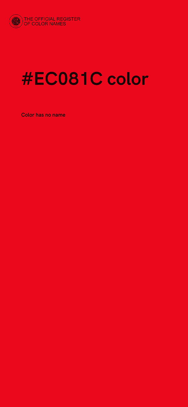#EC081C color image