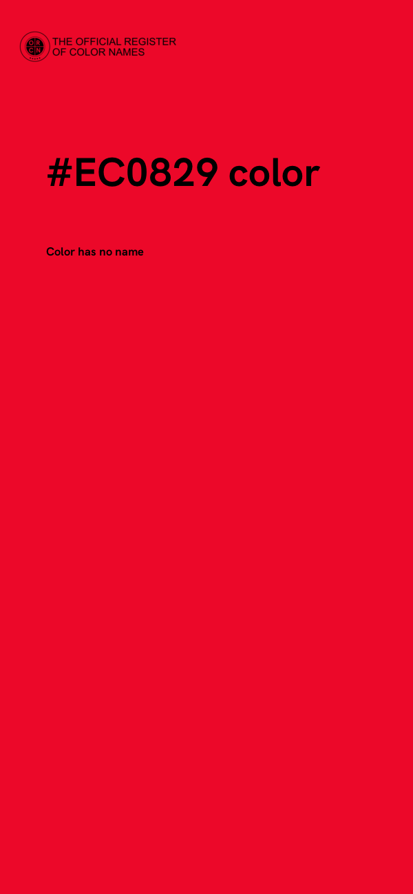 #EC0829 color image