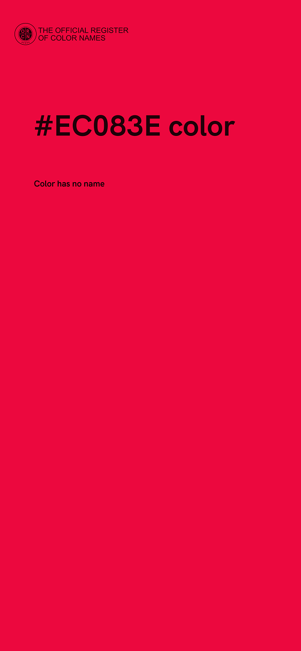 #EC083E color image